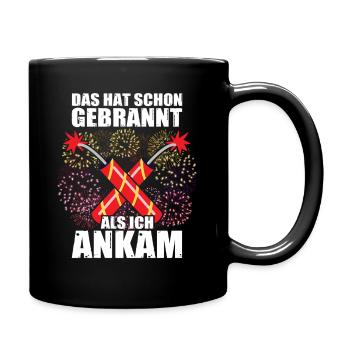 Has already burned, pyrotechnicians, fireworks, fireworks - Full Colour Mug - black - Right