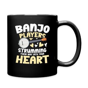Banjo Player: Music That Will Conquer Your Heart - Full Colour Mug - black - Right