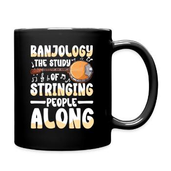 Banjology: The Art of String Music with Banjo - Full Colour Mug - black - Right