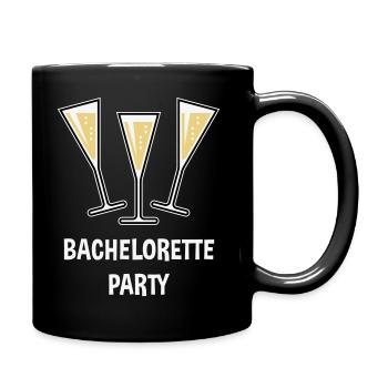 Bachelorette Party (Sektgläser Trichter Zu / 3C) - Tasse einfarbig - Schwarz - Rechts