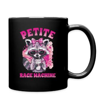 Lustige niedliche wilde Waschbär Meme - Tasse einfarbig - Schwarz - Rechts