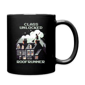 Chimney Sweep Roof Runner Class Retro Pixel Art - Full Colour Mug - black - Right