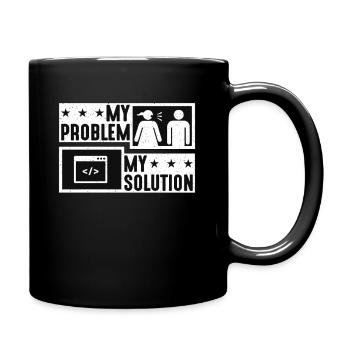 Online Coder My Problem My Pictogram Dad Developer - Tasse einfarbig - Schwarz - Rechts