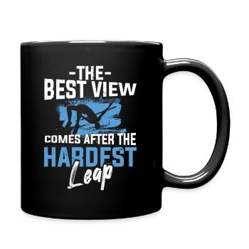 Saut en hauteur Meilleure vue après le saut le plus difficile - Mug uni - noir - Droite