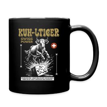 Chemise Swiss Cheese : Vache, Puissance & Explosion de Fromage - Mug uni - noir - Droite