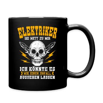 Elektriker Sei Nett Zu Mir Elektroniker Techniker - Tasse einfarbig - Schwarz - Rechts