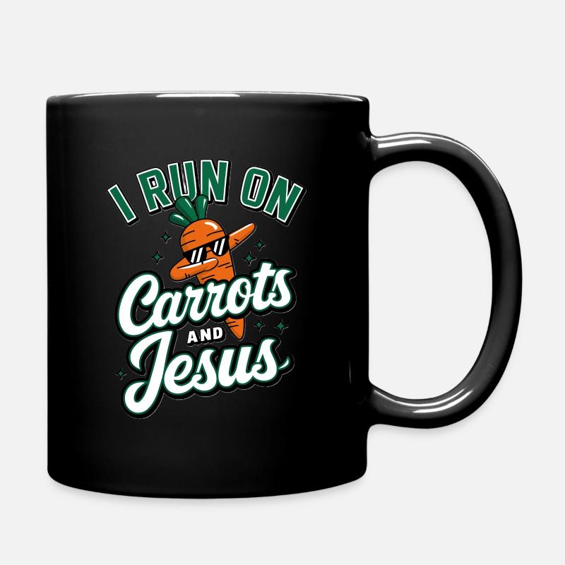 Möhre Jesus Glaube Christ Karotte - Tasse einfarbig - Schwarz