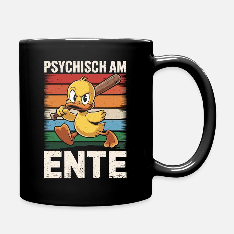 Psychically on the duck - Full Colour Mug - black