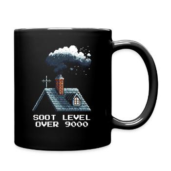 Schornsteinfeger Rußlevel Retro Pixel Art Gaming - Tasse einfarbig - Schwarz - Rechts