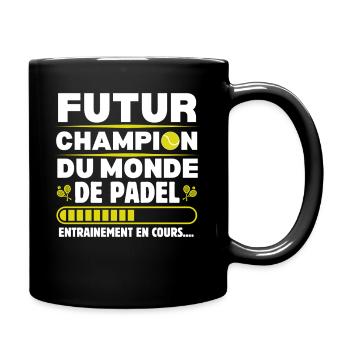 Joueur de padel amateur de padel cadeau padeliste - Mug uni - noir - Droite