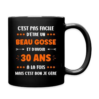30 ANS - Mug uni - noir - Droite