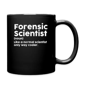 Scientifique médico-légal Drôle Définition Scène de crime - Mug uni - noir - Droite