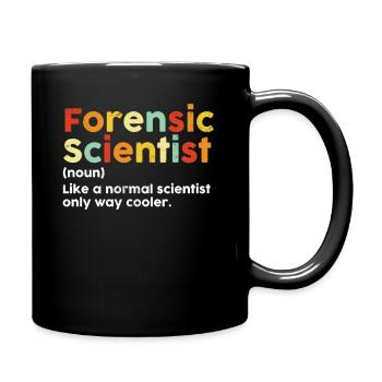Scientifique médico-légal Drôle Définition Rétro - Mug uni - noir - Droite