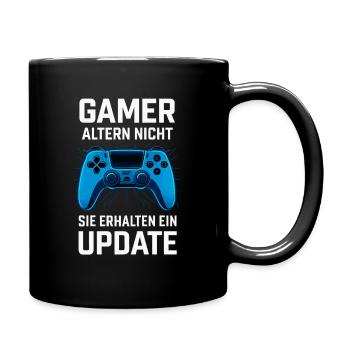 Gamer altern nicht - Tasse einfarbig - Schwarz - Rechts