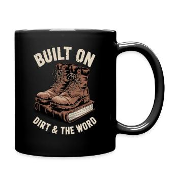 Christian Homesteader Faith Farming Lural Life - Full Colour Mug - black - Right