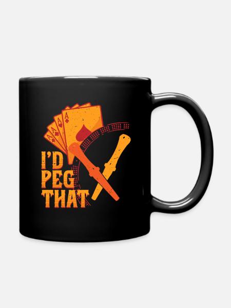 Cribbage I'd Peg That - Tasse einfarbig - Schwarz