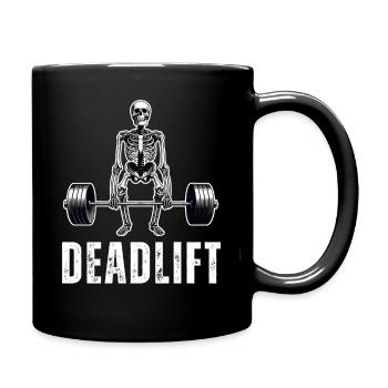 Deadlift Skeleton Gym Workout - Full Colour Mug - black - Right