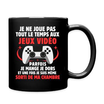 Jeux vidéo gaming humour cadeau gamer - Mug uni - noir - Droite