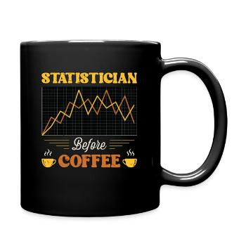 Statisticien avant mathématicien Amateur de café - Mug uni - noir - Droite