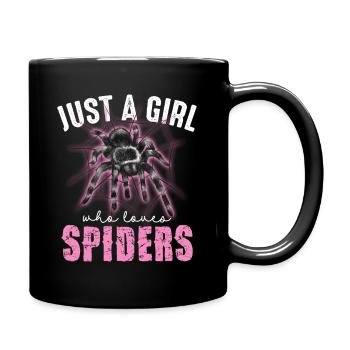 Just A Girl Who Loves Spiders Design - Full Colour Mug - black - Right