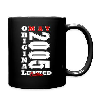 May 2005 Vintage Born in May 2005 Birthday - Full Colour Mug - black - Right