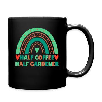 Kaffee Gärtner Spruch Design - Tasse einfarbig - Schwarz - Rechts