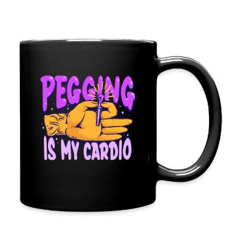 Cribbage Pegging Is My Cardio - Full Colour Mug - black - Right
