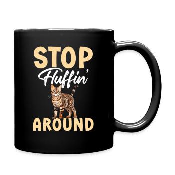Stop Fluffin' at - Full Colour Mug - black - Right