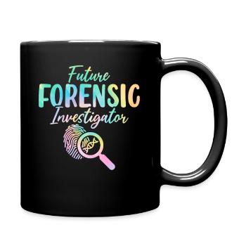Enquêteur médico-légal Tie Dye Funny Forensics - Mug uni - noir - Droite