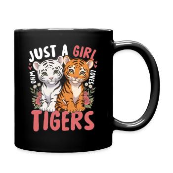 Just a Girl Who Loves Tigers - Full Colour Mug - black - Right