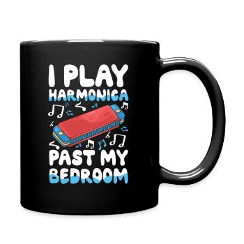 Ich Spiele Mundharmonika Jenseits Meines - Tasse einfarbig - Schwarz - Rechts