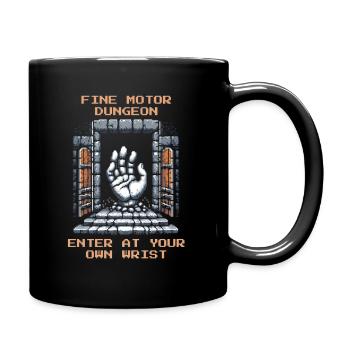 Ergothérapie Motricité fine Entraînement des mains Retro Pixel - Mug uni - noir - Droite