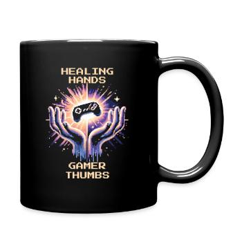 Ergothérapie Guérison Mains Pouce Rétro Pixel Art - Mug uni - noir - Droite