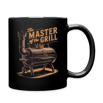 Grillkönig - Meister des BBQ - Tasse einfarbig - Schwarz - Rechts