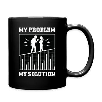 Statistician My Problem My Solution Pictogram Dad - Tasse einfarbig - Schwarz - Rechts