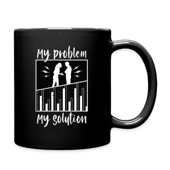 Statistician My Problem My Solution Pictogram Mom - Tasse einfarbig - Schwarz - Rechts