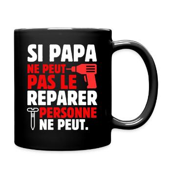 Papa bricoleur artisan humour bricolage papa - Mug uni - noir - Droite
