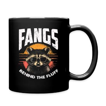 Lustige niedliche wilde Waschbär Meme - Tasse einfarbig - Schwarz - Rechts