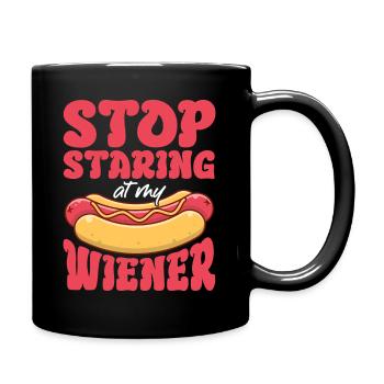 Arrêtez de regarder le design du hot-dog viennois - Mug uni - noir - Droite