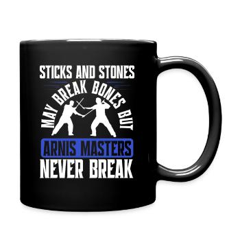Escrima Arnis Masters Never Break Kampfsport - Tasse einfarbig - Schwarz - Rechts
