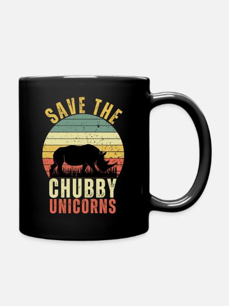 Sauvez les licornes potelées - Mug uni - noir