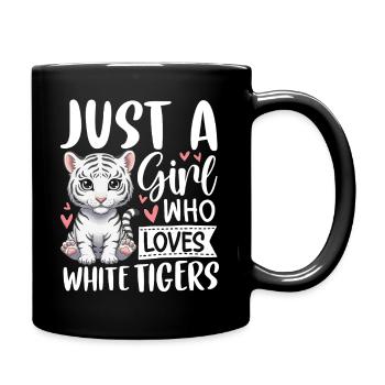 Just a Girl Who Loves White Tigers - Full Colour Mug - black - Right