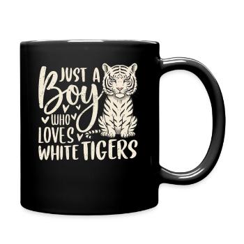 Just a Girl Who Loves White Tigers - Full Colour Mug - black - Right
