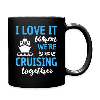 Kreuzfahrt Reise Zusammen Schiffsreise - Tasse einfarbig - Schwarz - Rechts