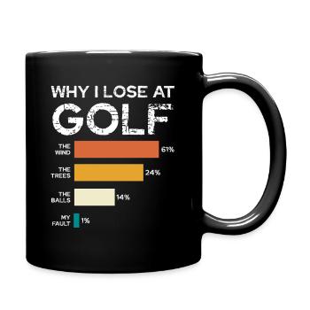 Pourquoi je perds au golf - Chart-humor - Mug uni - noir - Droite