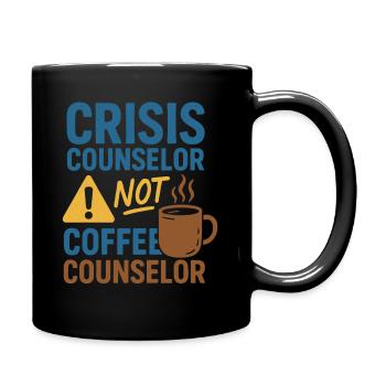 The social worker supports the psychological - Full Colour Mug - black - Right