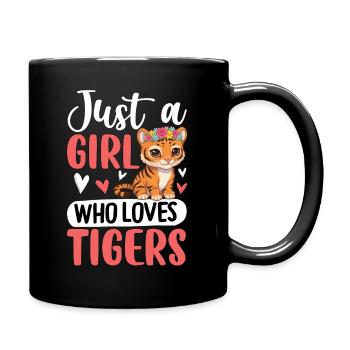 Just a Girl Who Loves Tigers - Full Colour Mug - black - Right