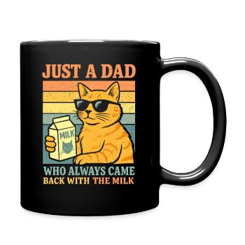 Just A Dad Who Always Came Back, Cat Papa - Full Colour Mug - black - Right