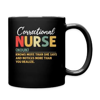 Infirmière praticienne correctionnelle Rétro Médical - Mug uni - noir - Droite