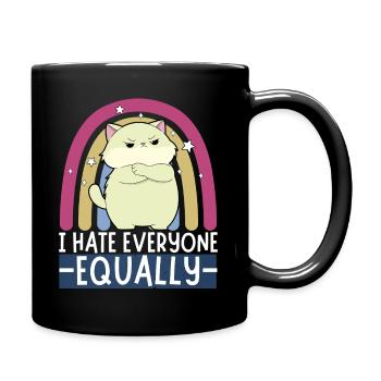 I Hate Everyone Equally - Full Colour Mug - black - Right